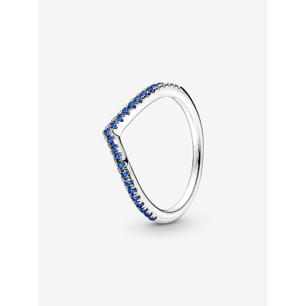 Pandora Sterling Silver Timeless Wish Sparkling Blue Ring Image 1