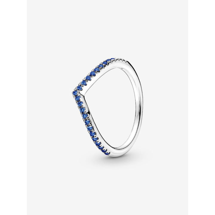 Pandora Sterling Silver Timeless Wish Sparkling Blue Ring Image 1