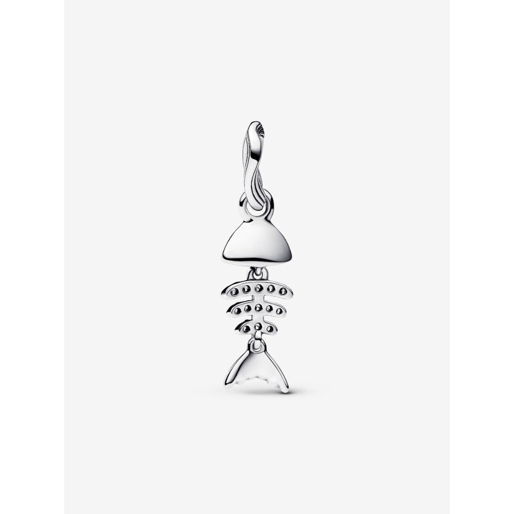Pandora Sterling Silver Turquoise - Coloured Fishbone Dangle Charm Image 4