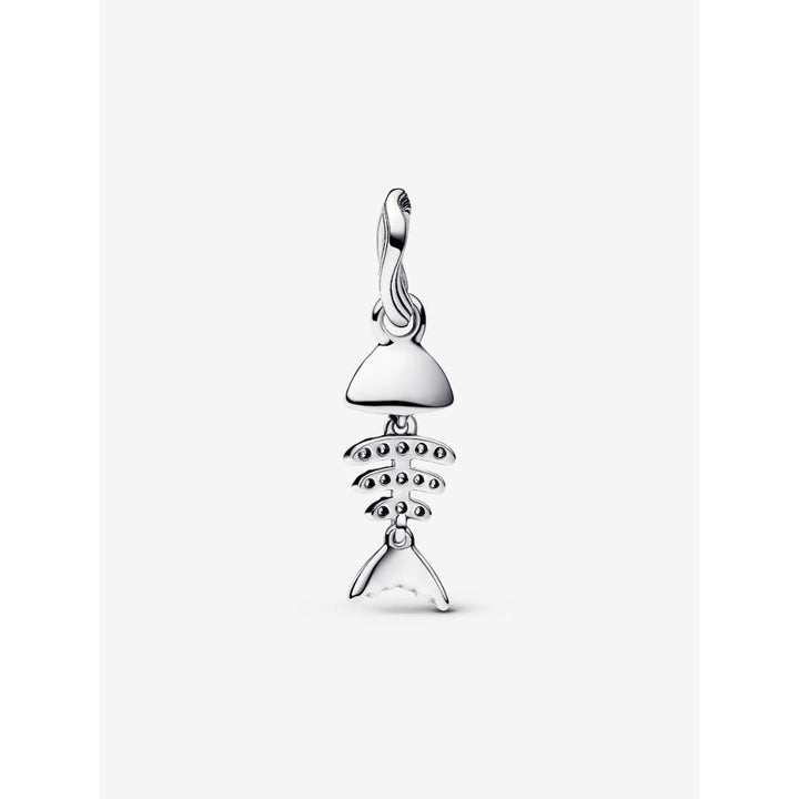 Pandora Sterling Silver Turquoise - Coloured Fishbone Dangle Charm Image 4