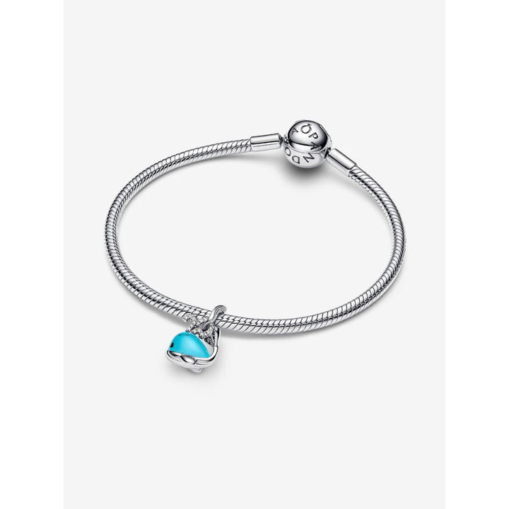 Pandora Sterling Silver Turquoise - Coloured Whale Dangle Charm Image 6