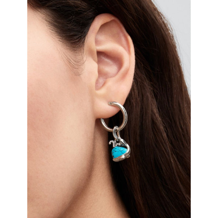 Pandora Sterling Silver Turquoise - Coloured Whale Dangle Charm Image 2