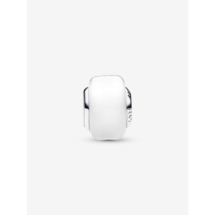 Pandora Sterling Silver White Mini Murano Glass Charm Image 7