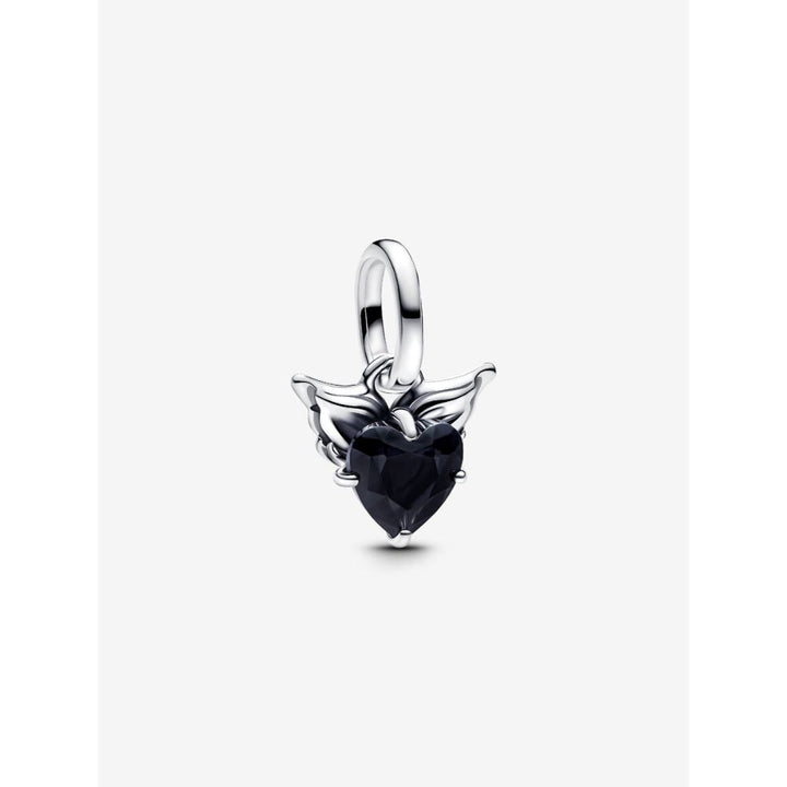 Pandora Sterling Silver Winged Heart Mini Dangle Charm Image 1