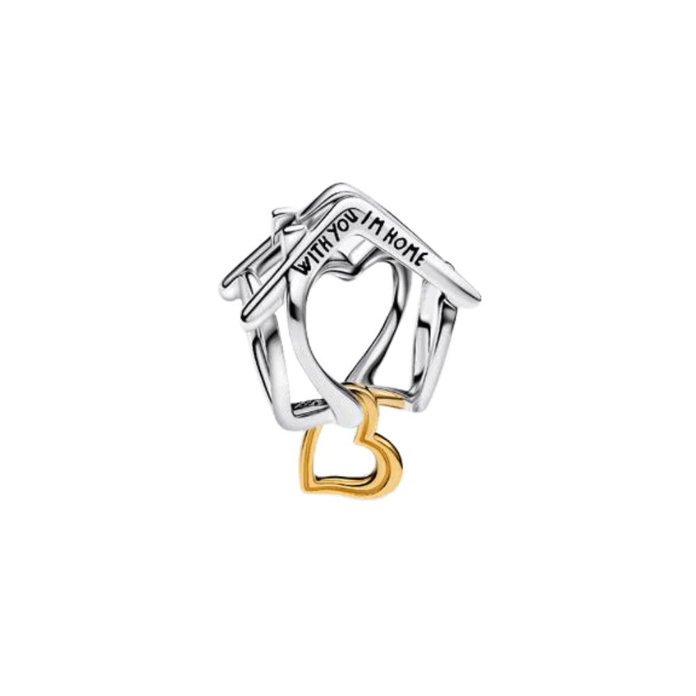 Pandora Two-Tone Home & Heart Charm - MococoPandora764145C005700303230726Charms