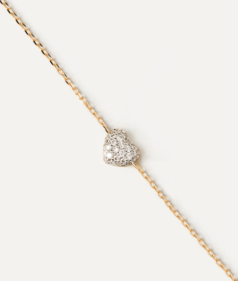 PDPAOLA 18ct Gold Diamond Heart Chain Bracelet - MococoPDPAOLAPU05 - 761 - U8435511757860Bracelets