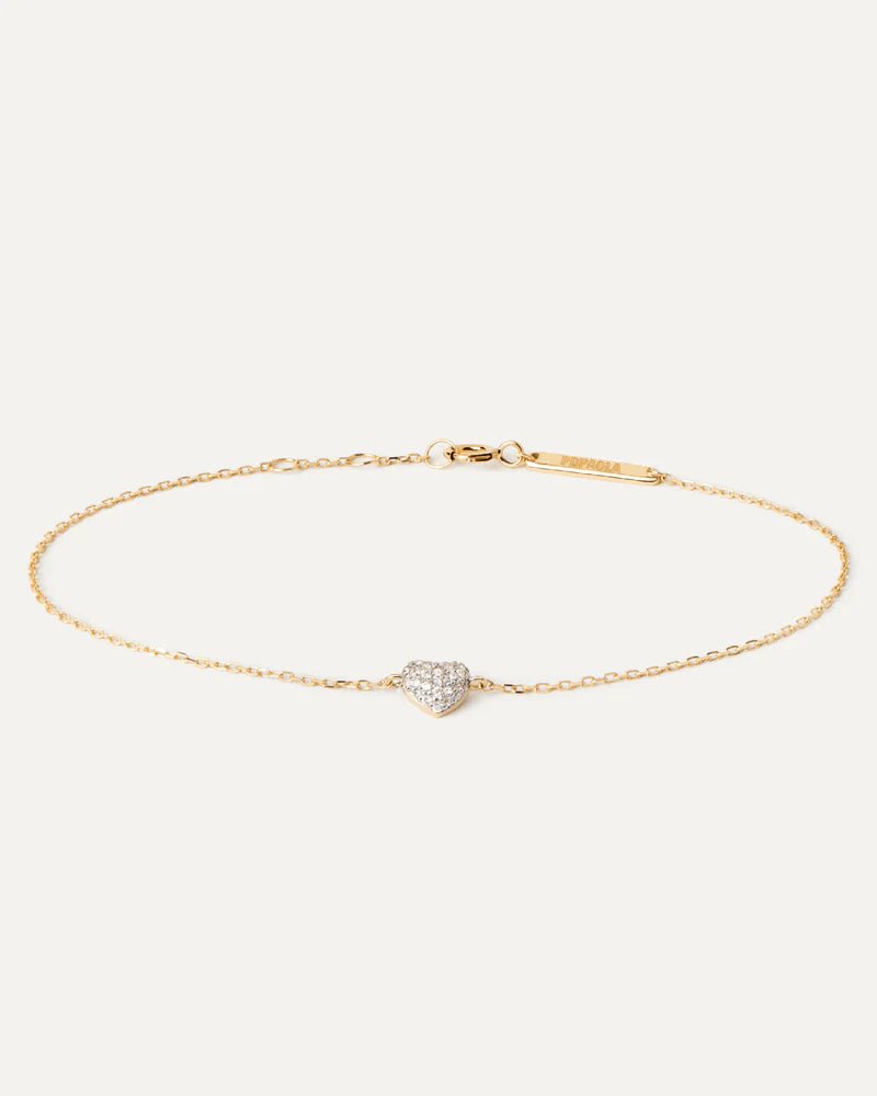 PDPAOLA 18ct Gold Diamond Heart Chain Bracelet - MococoPDPAOLAPU05 - 761 - U8435511757860Bracelets
