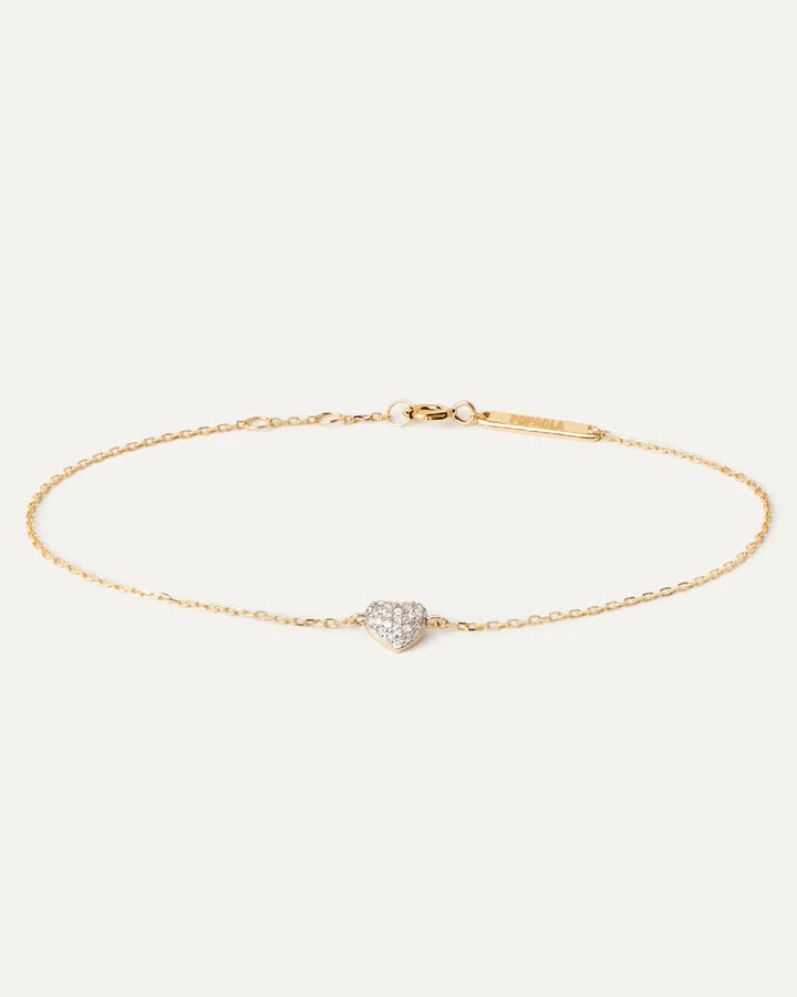 PDPAOLA 18ct Gold Diamond Heart Chain Bracelet - MococoPDPAOLAPU05 - 761 - U8435511757860Bracelets
