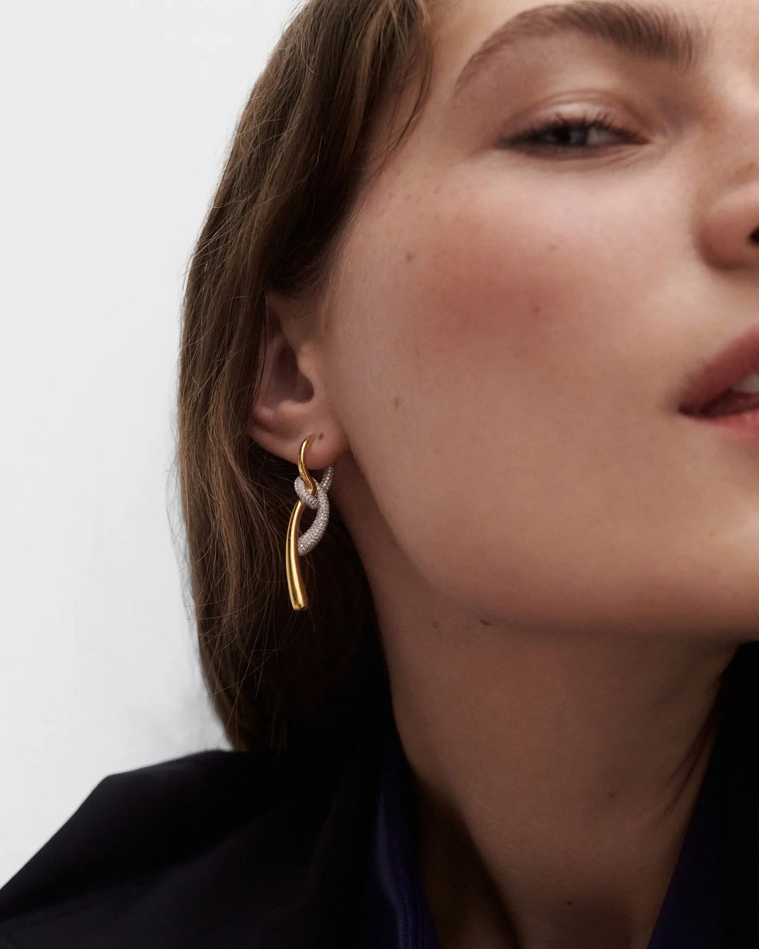 PDPAOLA 18ct Gold Pave Twist Hoops - MococoPDPAOLAAR01 - D32 - UEarrings