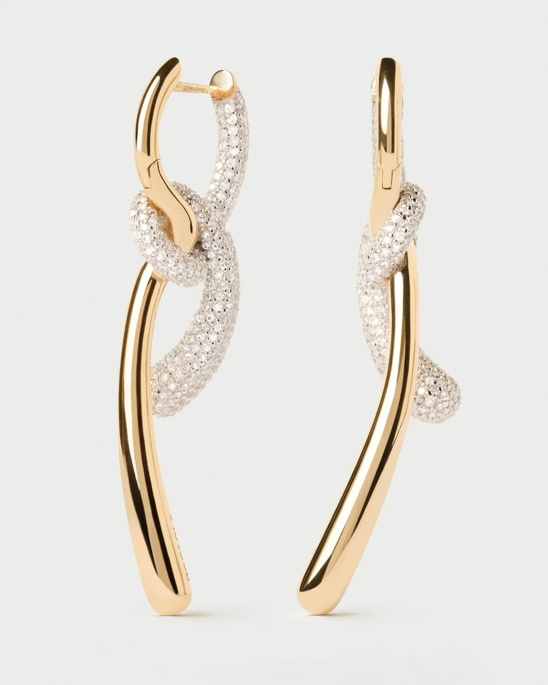 PDPAOLA 18ct Gold Pave Twist Hoops - MococoPDPAOLAAR01 - D32 - UEarrings