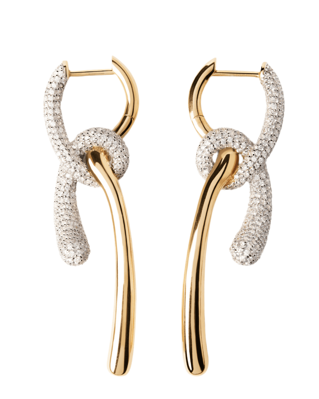 PDPAOLA 18ct Gold Pave Twist Hoops - MococoPDPAOLAAR01 - D32 - UEarrings