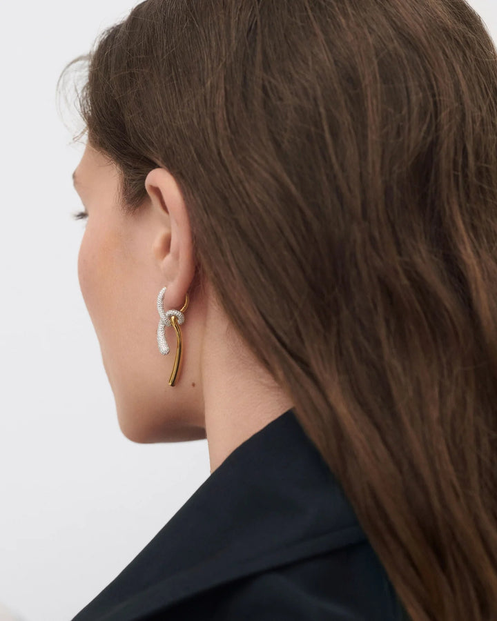 PDPAOLA 18ct Gold Pave Twist Hoops - MococoPDPAOLAAR01 - D32 - UEarrings