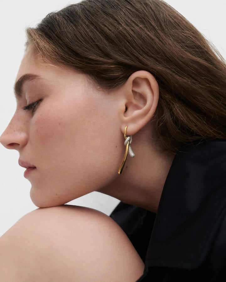 PDPAOLA 18ct Gold Pave Twist Hoops - MococoPDPAOLAAR01 - D32 - UEarrings
