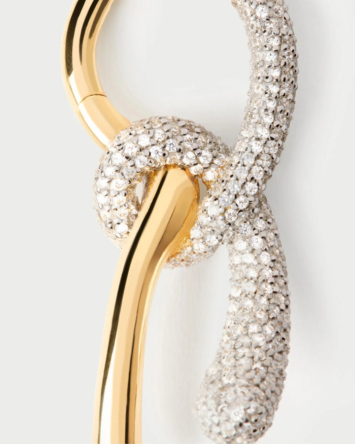PDPAOLA 18ct Gold Pave Twist Hoops - MococoPDPAOLAAR01 - D32 - UEarrings