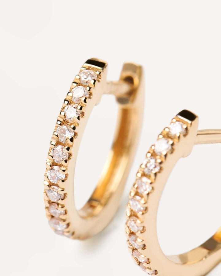 PDPAOLA 18ct Solid Gold Diamond Eternity Mini Hoop Earrings - MococoPDPAOLAAR05 - 015 - U8435511721724Earrings