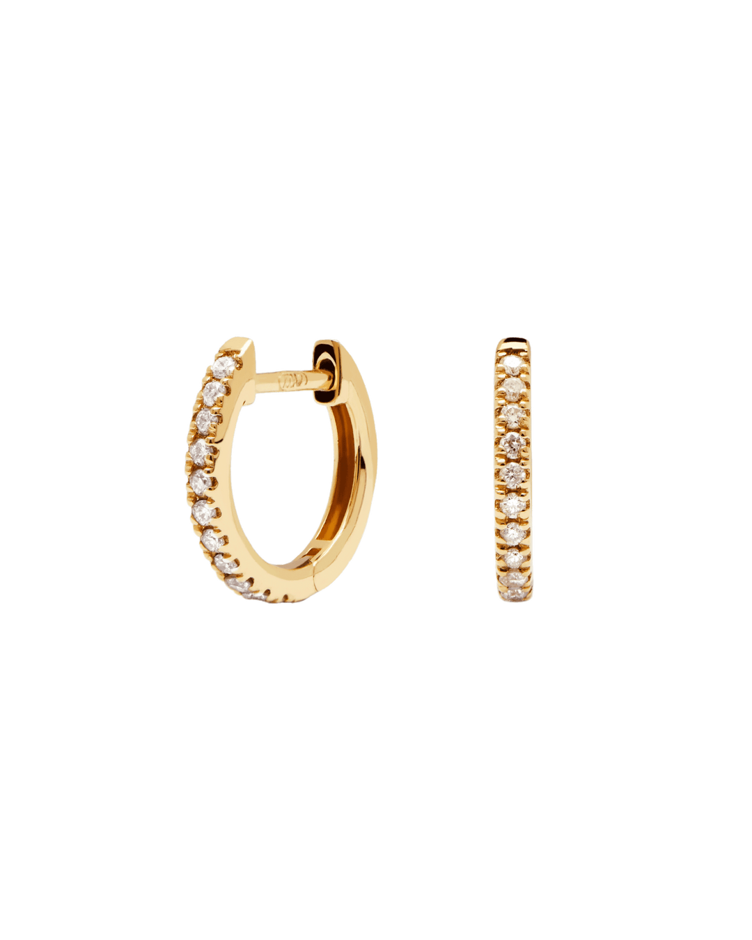 PDPAOLA 18ct Solid Gold Diamond Eternity Mini Hoop Earrings - MococoPDPAOLAAR05 - 015 - U8435511721724Earrings
