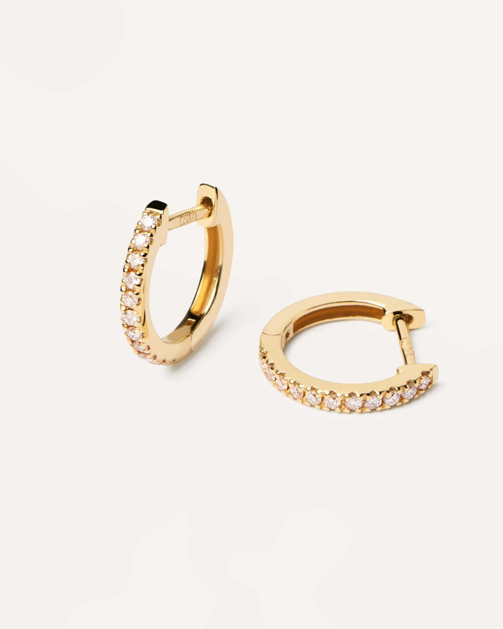 PDPAOLA 18ct Solid Gold Diamond Eternity Mini Hoop Earrings - MococoPDPAOLAAR05 - 015 - U8435511721724Earrings