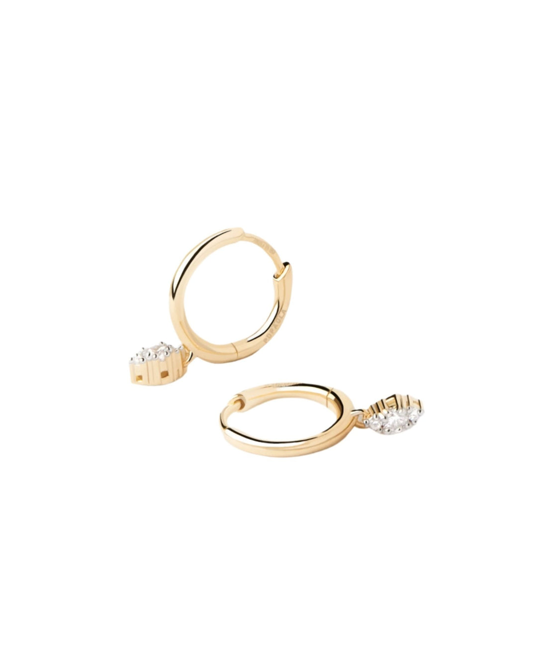 PDPAOLA 18ct Solid Gold Diamond Gold Emi Hoop Earrings - MococoPDPAOLAAR05 - A26 - U8435511747991Earrings
