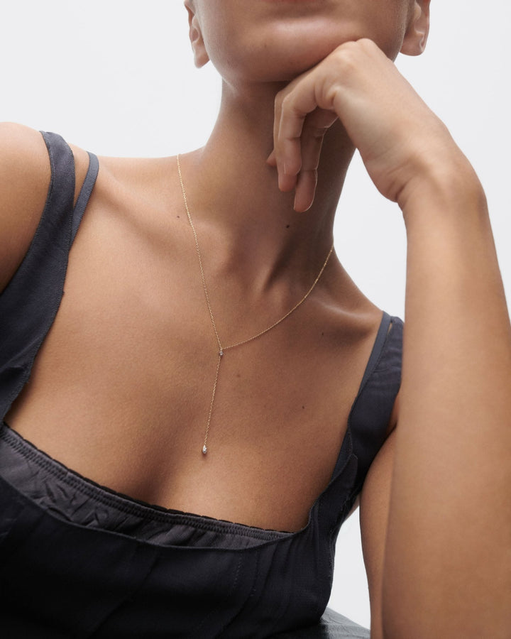 PDPAOLA 18ct Solid Gold Diamond Lagoon Necklace - MococoPDPAOLACO05 - 987 - U8435511761140Necklaces