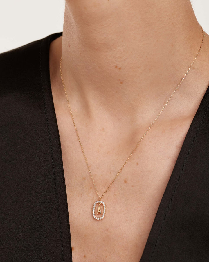PDPAOLA 18ct Solid Gold Diamond Letter A Necklace - MococoPDPAOLACO05 - 006 - U8435511721953Necklaces