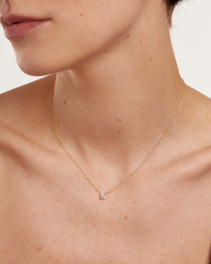 PDPAOLA 18ct Solid Gold Diamond Solitaire Necklace - MococoPDPAOLACO05 - 002 - U8435511721915Necklaces