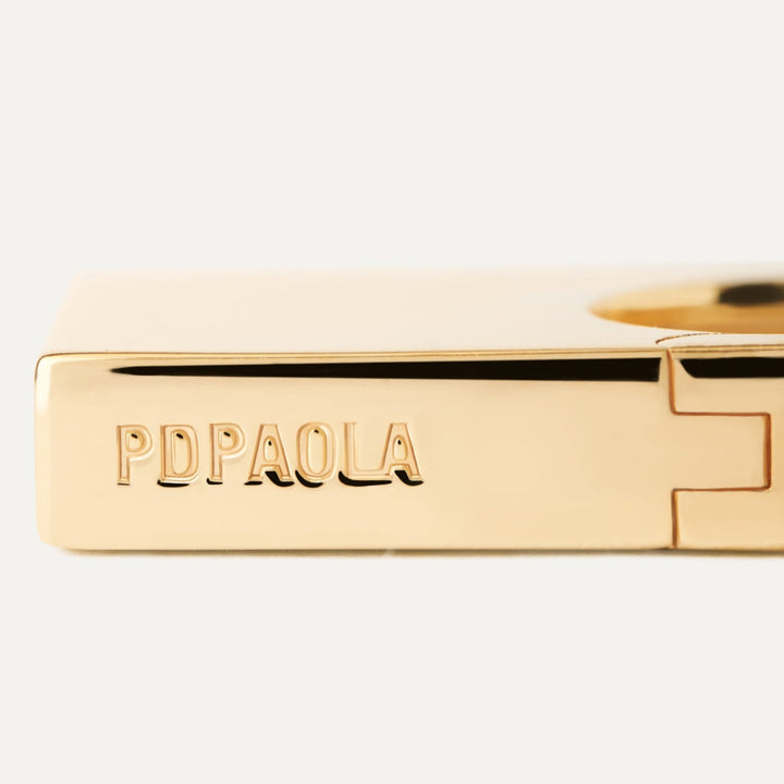 PDPAOLA Gold Chicago Hoop Earrings - MococoPDPAOLAAR01 - C33 - U8435511756788Earrings