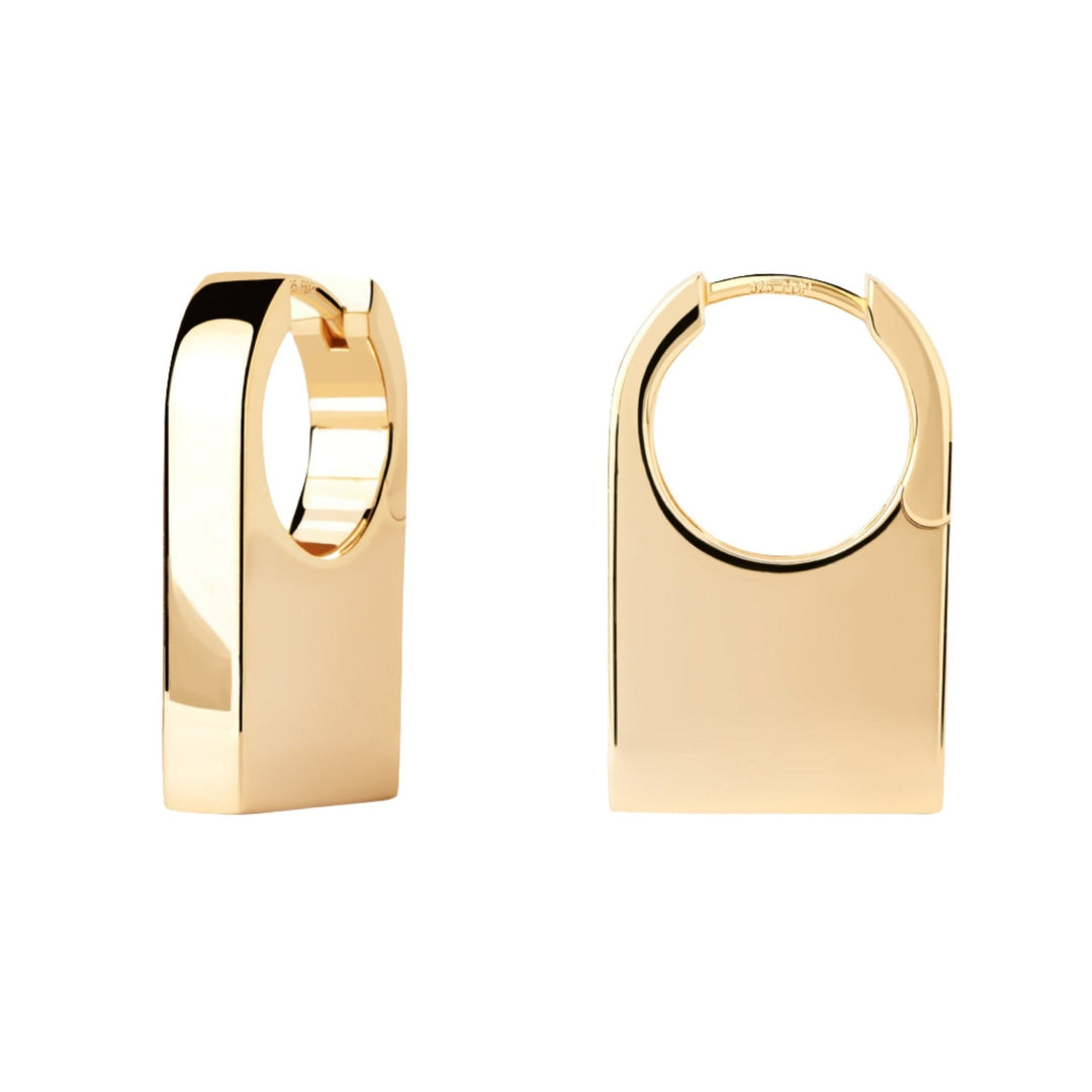 PDPAOLA Gold Chicago Hoop Earrings - MococoPDPAOLAAR01 - C33 - U8435511756788Earrings