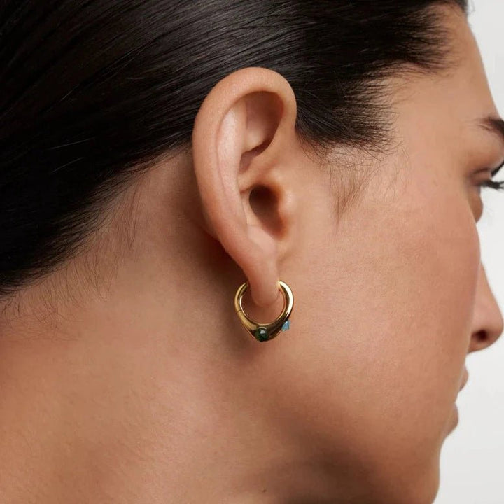 PDPAOLA Gold Coral Hoop Earrings - MococoPDPAOLAAR01 - B73 - U8435511752681Earrings