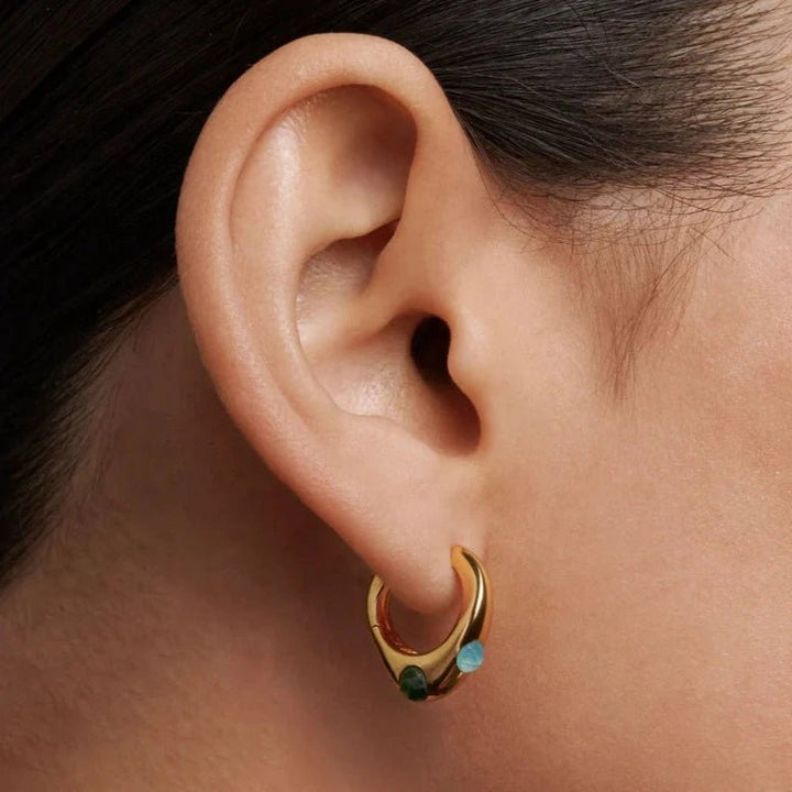 PDPAOLA Gold Coral Hoop Earrings - MococoPDPAOLAAR01 - B73 - U8435511752681Earrings
