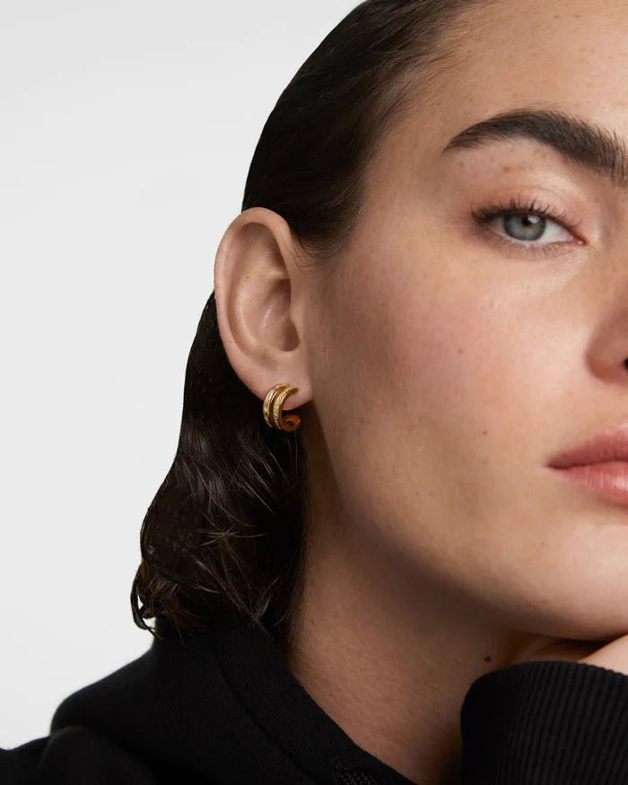 PDPAOLA Gold Double Band Hoop Earrings - MococoPDPAOLAAR01 - 968 - U8435511750052Earrings