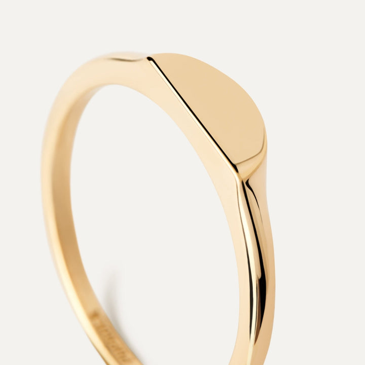 PDPAOLA Gold Half Circle Mini Stamp Ring - MococoPDPAOLAAN01 - C48 - 128435511756672Rings
