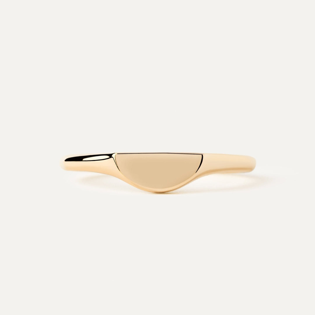 PDPAOLA Gold Half Circle Mini Stamp Ring - MococoPDPAOLAAN01 - C48 - 128435511756672Rings