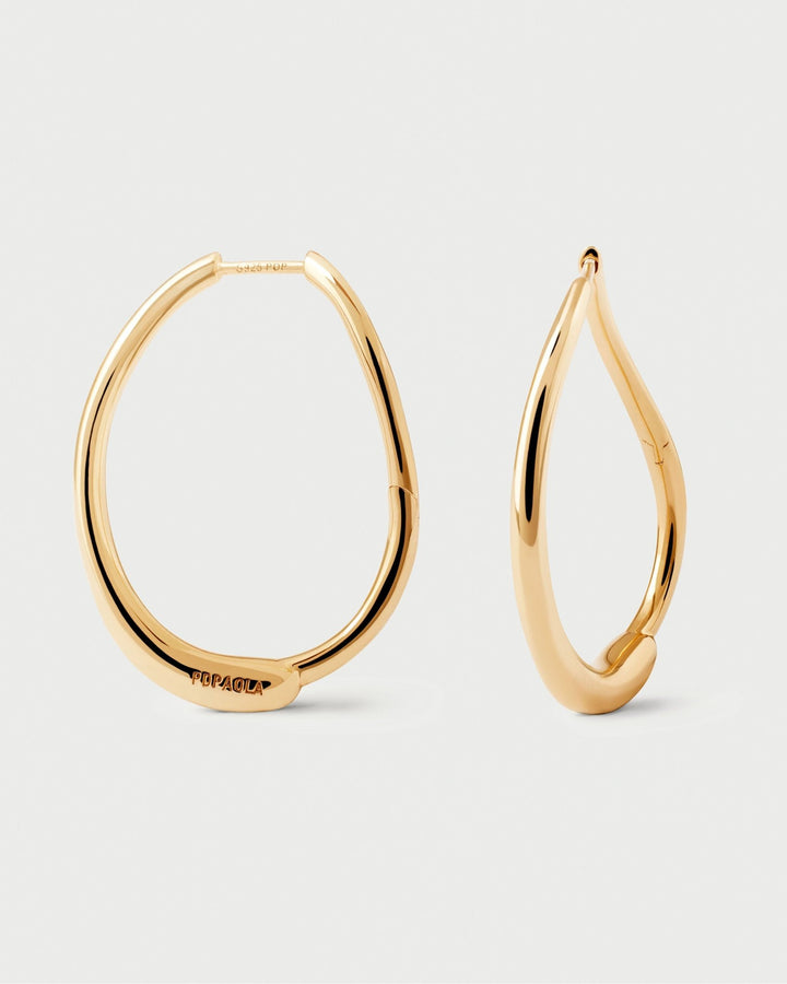 PDPAOLA Gold Halo Hoops Oval Hoop Earrings - MococoPDPAOLAAR01-G52-UEarrings