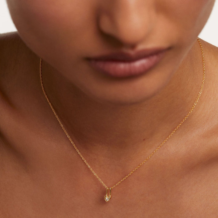 PDPAOLA Gold Heart Padlock Necklace - MococoPDPAOLACO01 - 510 - U8435511731341Necklaces