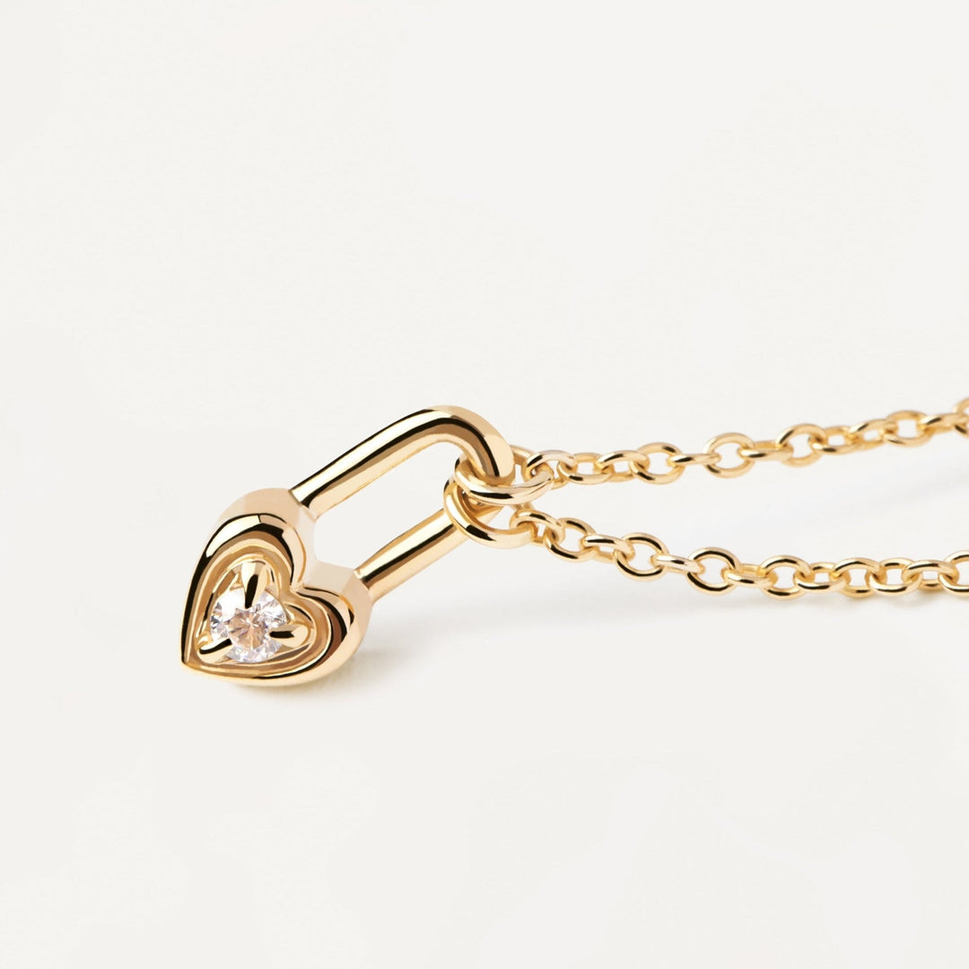 PDPAOLA Gold Heart Padlock Necklace - MococoPDPAOLACO01 - 510 - U8435511731341Necklaces