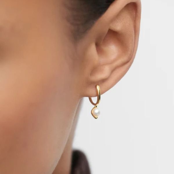 PDPAOLA Gold La Perla Pearl Mini Hoop Earrings - MococoPDPAOLAAR01-E69-U8435511766282Earrings