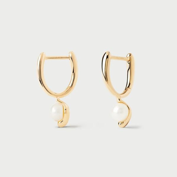 PDPAOLA Gold La Perla Pearl Mini Hoop Earrings - MococoPDPAOLAAR01-E69-U8435511766282Earrings