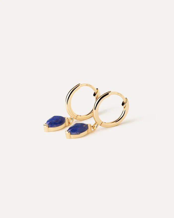 PDPAOLA Gold Lapis Lazuli Nomad Hoops - MococoPDPAOLAAR01 - A09 - U8435511747090Earrings