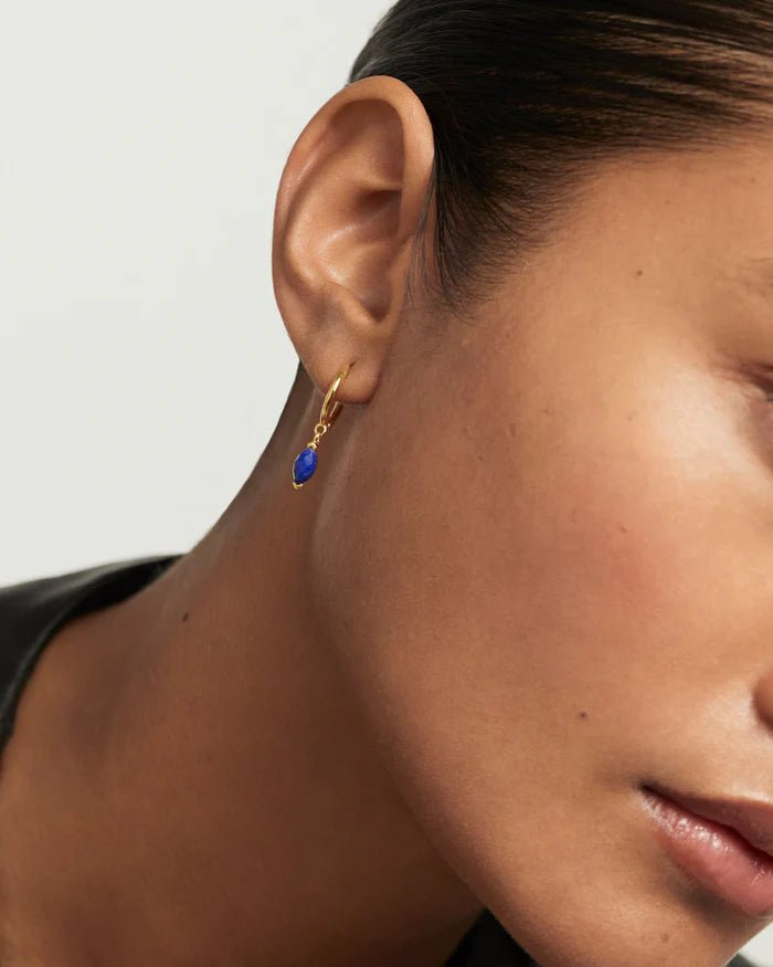 PDPAOLA Gold Lapis Lazuli Nomad Hoops - MococoPDPAOLAAR01 - A09 - U8435511747090Earrings