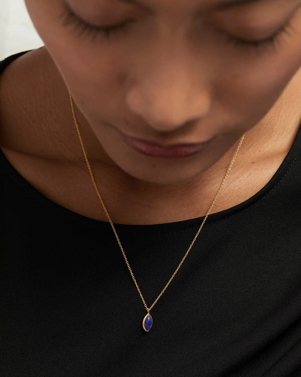 PDPAOLA Gold Lapis Lazuli Nomad Necklace - MococoPDPAOLACO01 - 680 - U8435511747212Necklaces