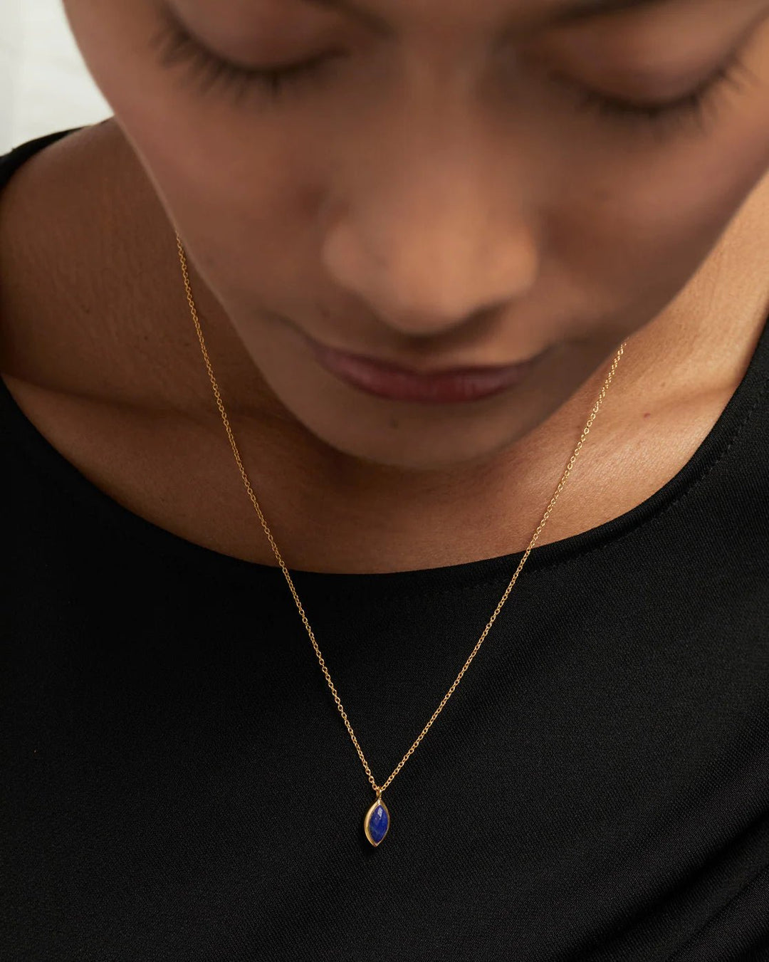 PDPAOLA Gold Lapis Lazuli Nomad Necklace - MococoPDPAOLACO01 - 680 - U8435511747212Necklaces