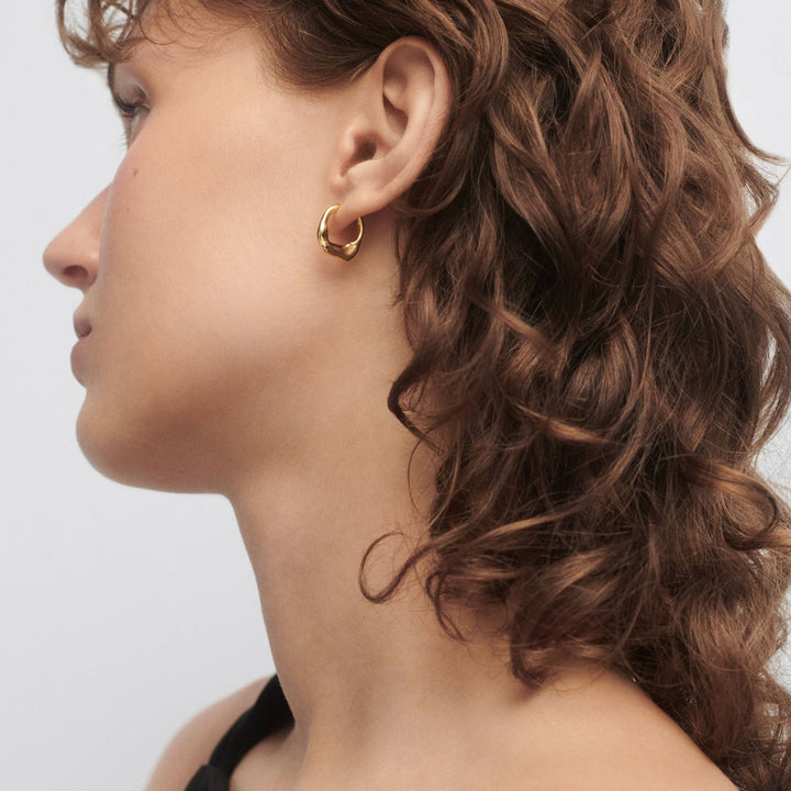 PDPAOLA Gold Mini Magma Hoop Earrings - MococoPDPAOLAAR01 - C27 - U8435511756733Earrings