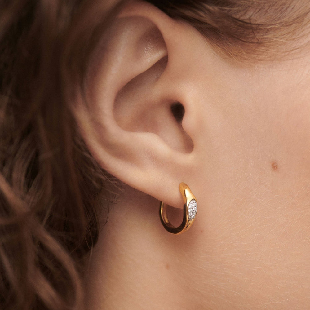 PDPAOLA Gold Onda Hoop Earrings - MococoPDPAOLAAR01 - C12 - U8435511756757Earrings