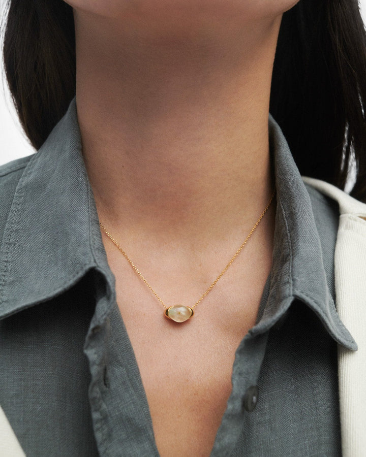 PDPAOLA Gold Prehnite Bay Necklace - MococoPDPAOLACO01-A22-UNecklaces