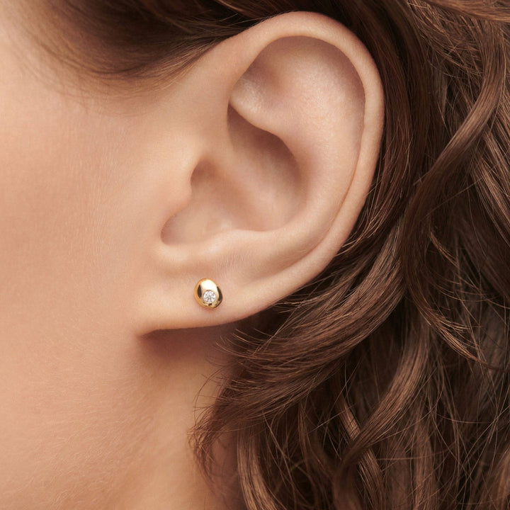 PDPAOLA Gold Sand Single Stud Earring - MococoPDPAOLAPG01 - 241 - U8435511756818Earrings