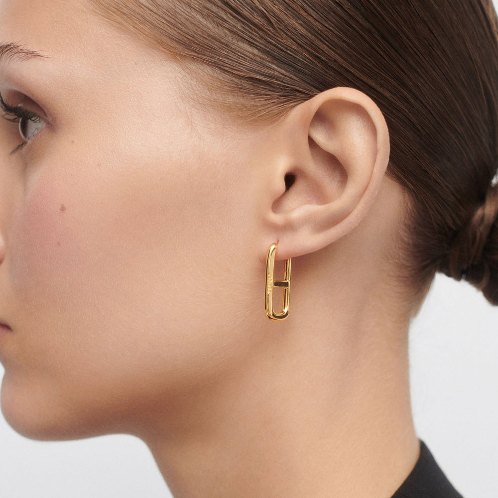 PDPAOLA Gold Texas Hoop Earrings - MococoPDPAOLAAR01 - C18 - U8435511756771Earrings