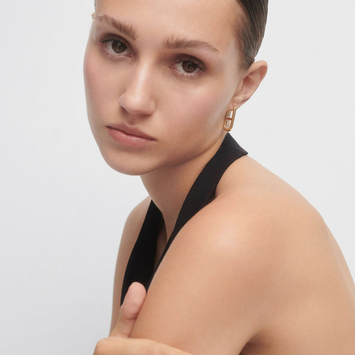 PDPAOLA Gold Texas Hoop Earrings - MococoPDPAOLAAR01 - C18 - U8435511756771Earrings