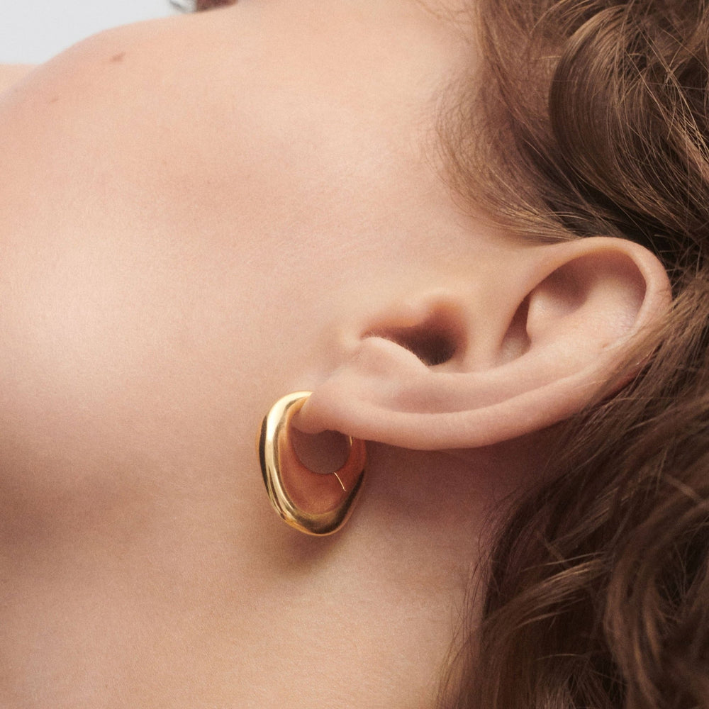 PDPAOLA Gold Volcano Hoop Earrings - MococoPDPAOLAAR01 - C29 - U8435511756719Earrings