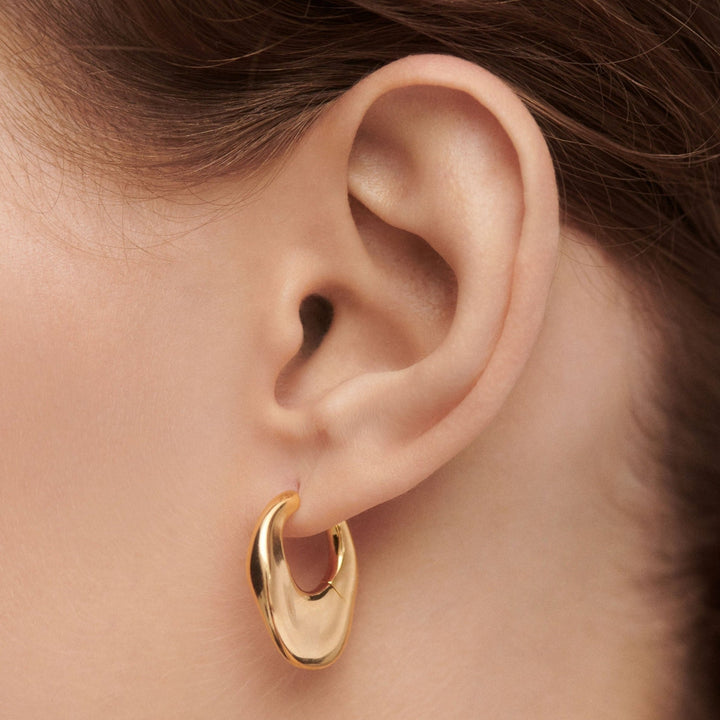 PDPAOLA Gold Volcano Hoop Earrings - MococoPDPAOLAAR01 - C29 - U8435511756719Earrings