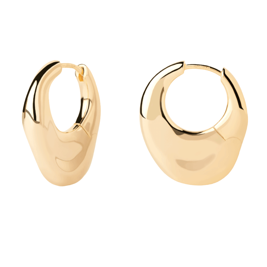 PDPAOLA Gold Volcano Hoop Earrings - MococoPDPAOLAAR01 - C29 - U8435511756719Earrings